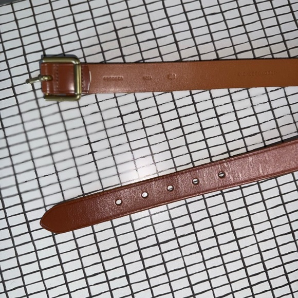 Polo ralph lauren NWT women's Leather Belt gold buckle size XS - Picture 2 of 6